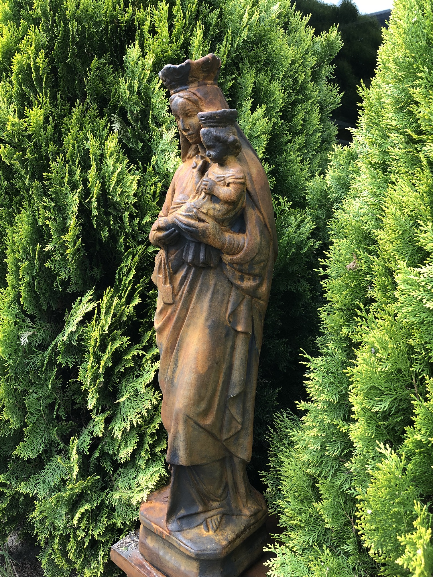 Prachtig Mariabeeld - kind, super mooi vol stenen beeld oxide.
