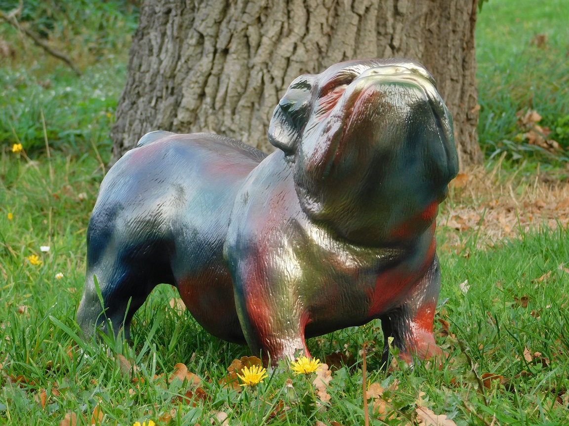 Beeld Bulldog - multicolour - polystone