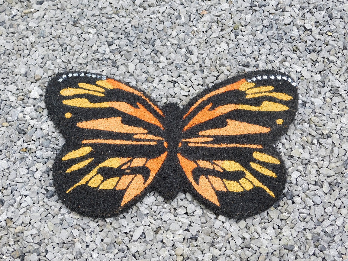 Fußmatte Kokos mit Schmetterling