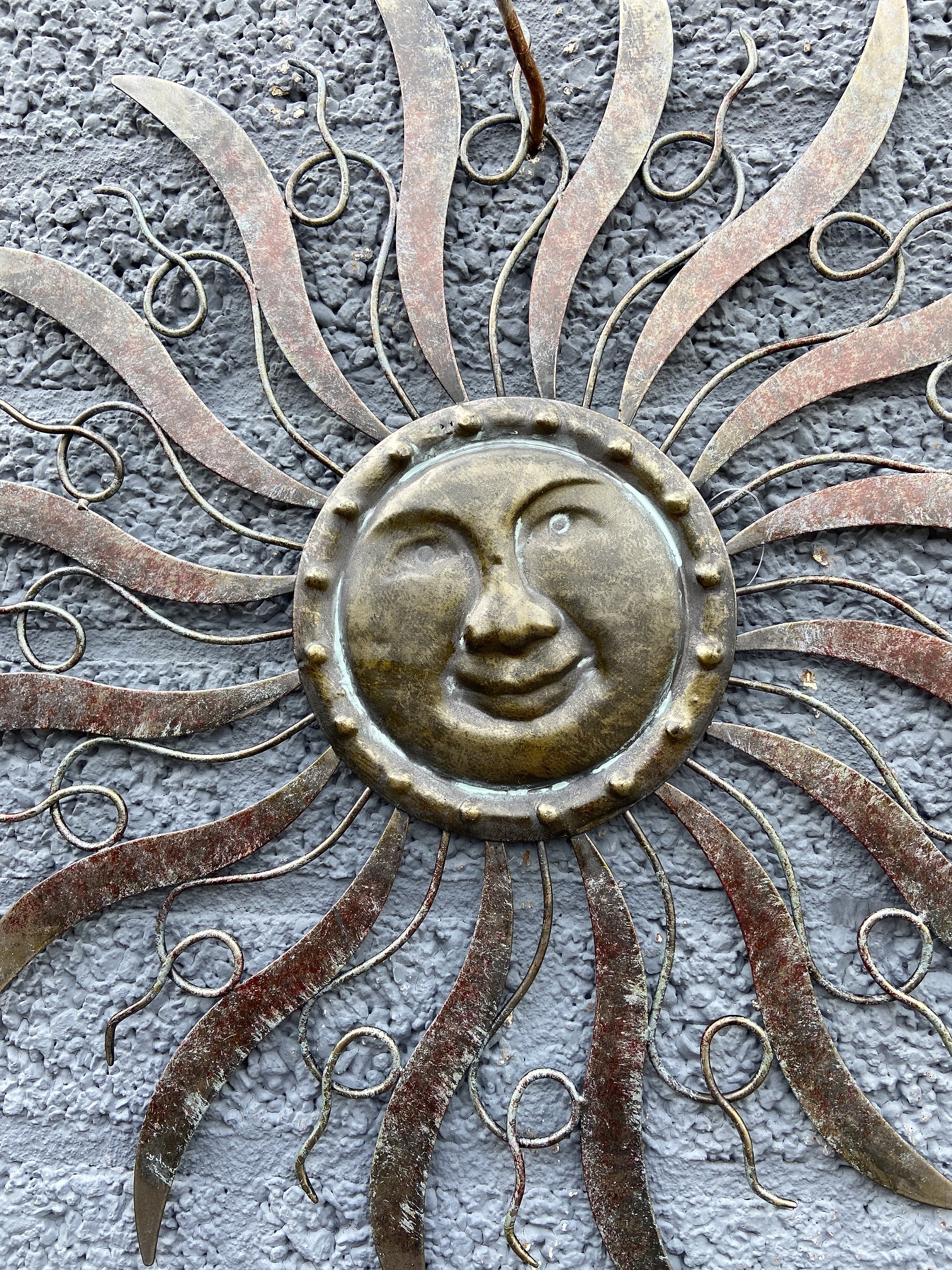 Schöne Wand Ornament Metall der Sonne