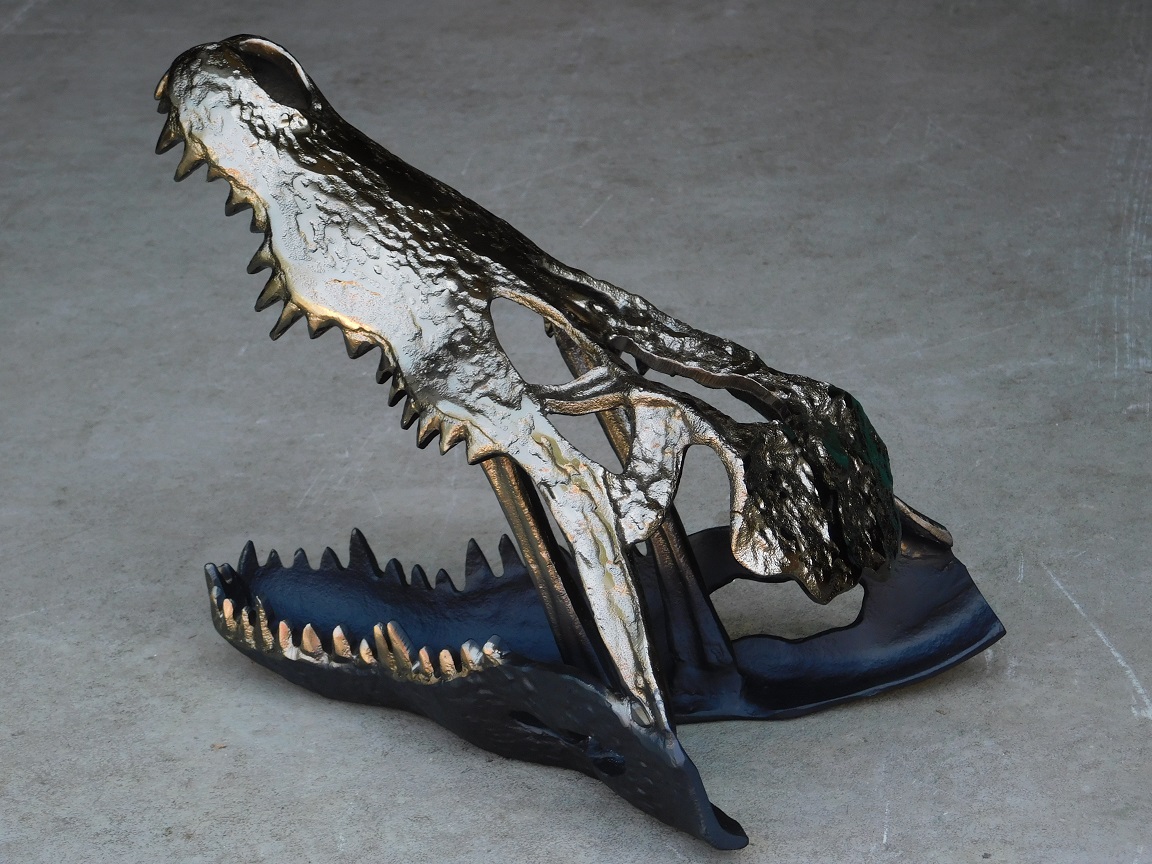 Sculptuur Krokodillenkop - Alu - Abstract