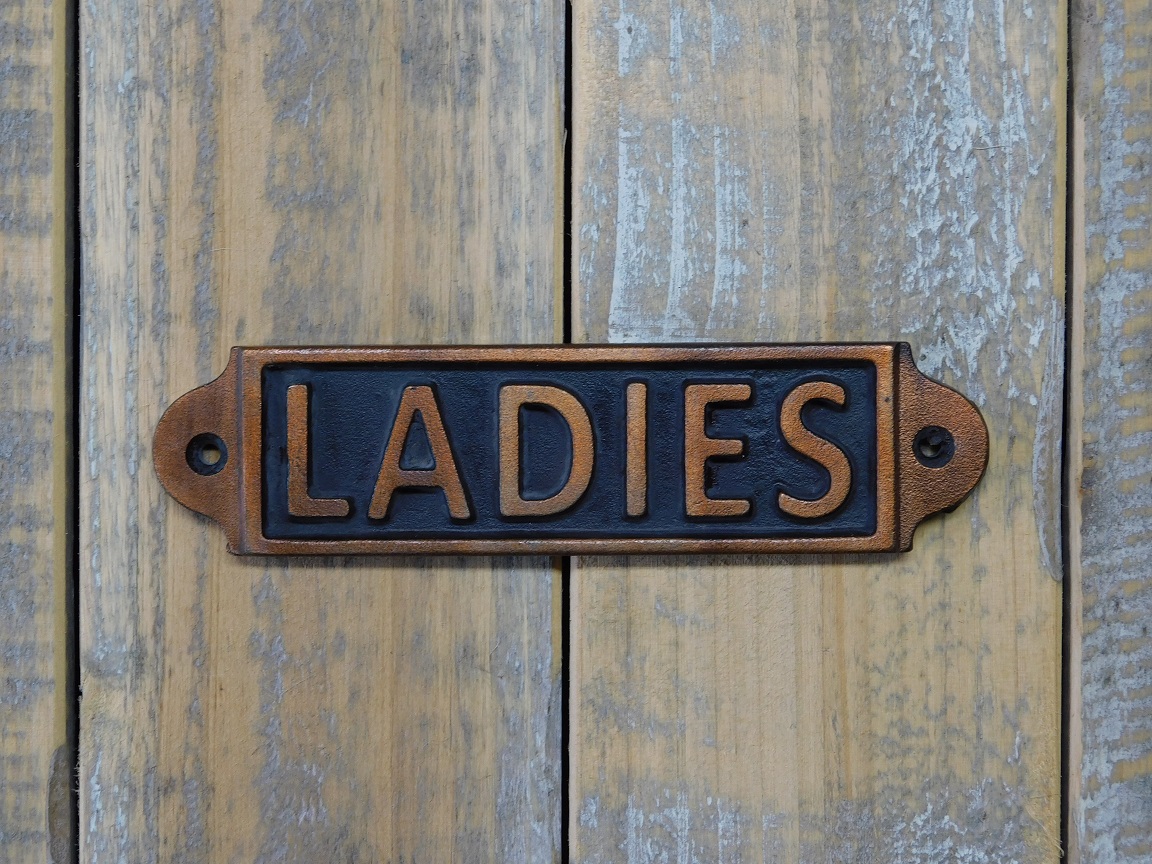 Ladies - deurbordje - gietijzer