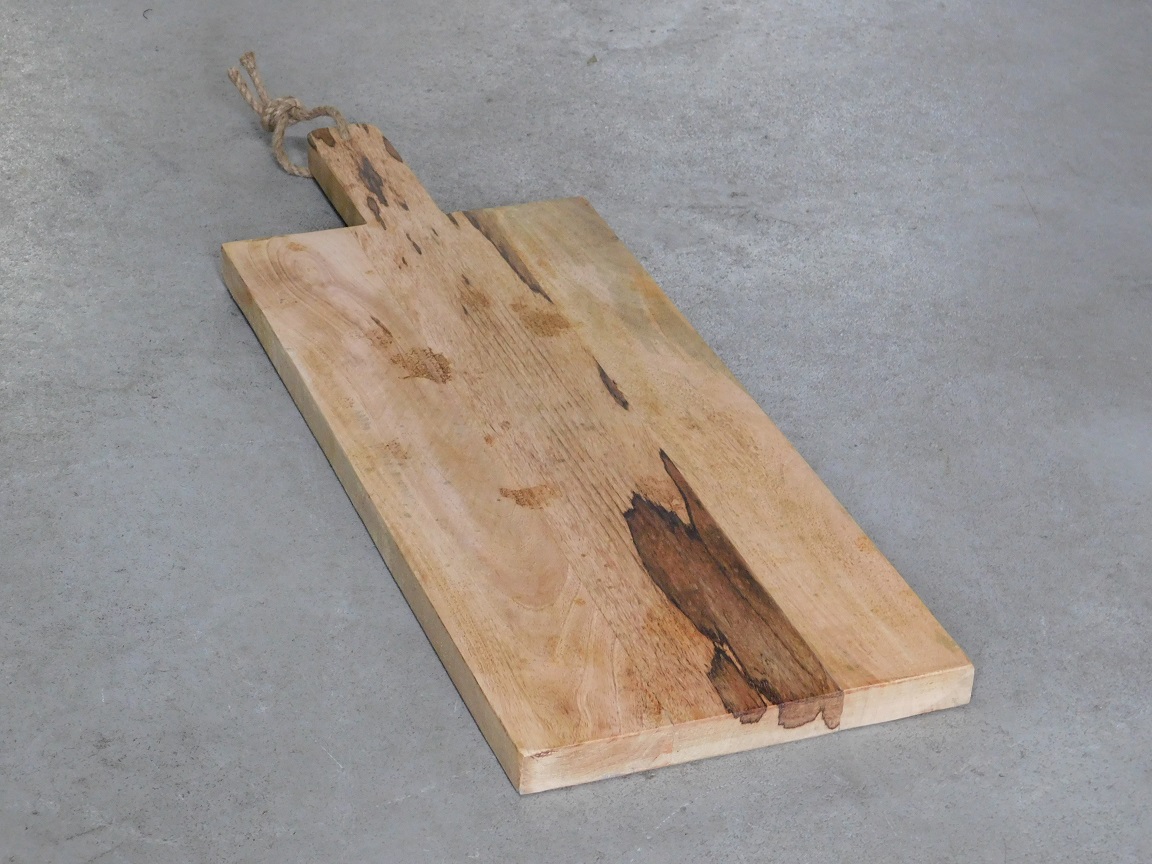 Serveerplank-snijplank-keukenplank-XL  - hout - 78 cm - met handvat