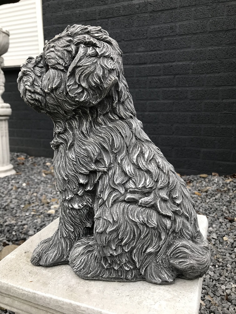 Shihtzu-Maltezer decoratie met hondenfiguren - schattige hond puppy - dier decoratie steen.