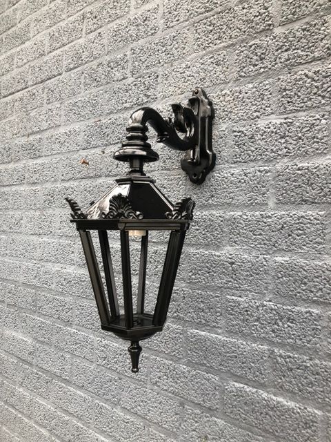 Buitenlamp Gouda - zwart - keramische fitting en glas