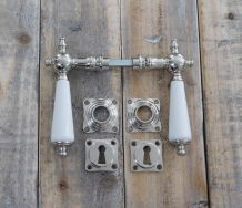 Deur Set voor antieke deuren, nikkel keramiek deurknoppen retro design, antiek