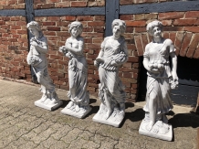 Vier Jaargetijden - Tuinbeelden - Steen - Set van 4 Stuks