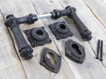 Set Deur Meubelen Antieke ijzer, bestaande uit 2 deurkrukken, deur handvat 2 rozetten, 1 set van de veiligheid covers voor de sluis, oprichters tijd