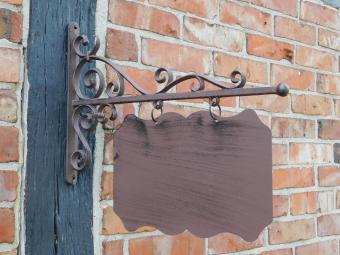 Schild Rectangular XL - Gusseisen - Braun