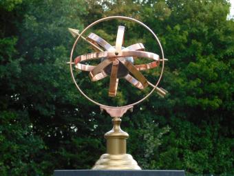 Armillarium Himmelskugel – 50 cm – Aluminium – Messing- und Kupferfarbe