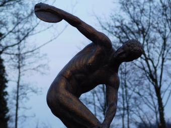 Beeld Diskobolus - 53 cm - Bronskleurig - Polystone