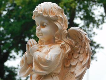 Beeld Engel - 33 x 24 cm - Polystone
