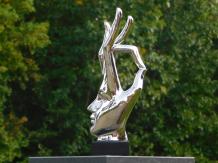 Statue Kuh - Metall - Farbe Chrom 