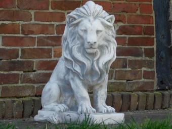 Löwenstatue – 60 cm – Massiver Stein