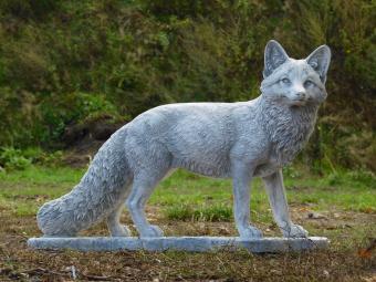 Tuinbeeld Vos - 70 cm - Stenen Dierenbeeld