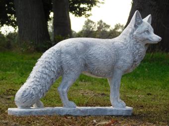 Tuinbeeld Vos - 70 cm - Stenen Dierenbeeld