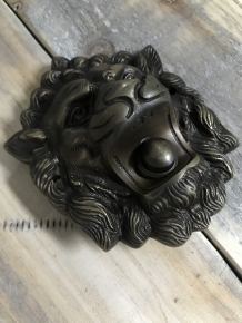Deurbel Leeuw - Antiek Messing - Leeuwenkop