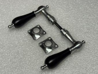 Deurset chrome mat - klinken en rozetten - compleet