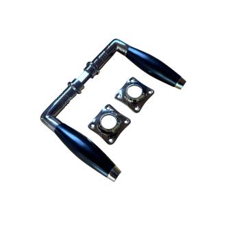 Deurset nikkel glans - kamerdeurbeslag met rozetten - klassiek