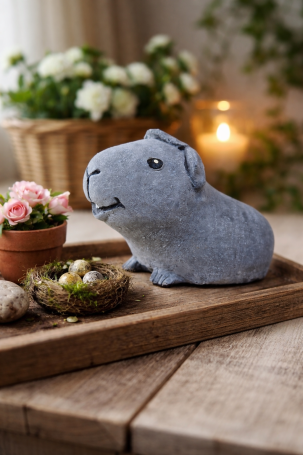 Blije cavia van beton