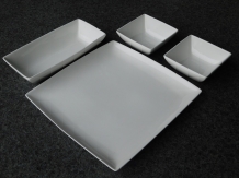Snack Set - porselein - vierdelig