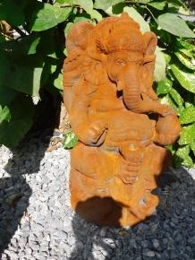 Statue Ganesha 1 - Stein in Oxid - 68 cm