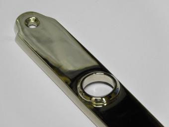 Schmale Türplatte – PZ 92 – Hochglanzvernickeltes Messing