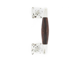 Greep Nikkel Glans met Palissanderhout - 16 cm