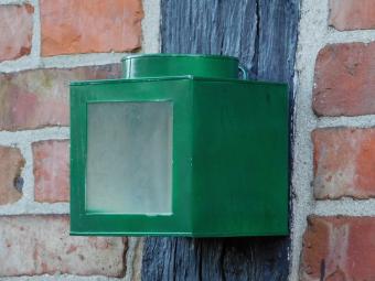 Groene Vintage Lantaarn - 13 x 13 cm - Metaal
