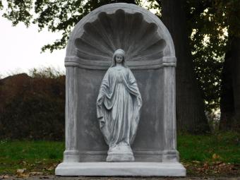 Große klassische Gebetskapelle mit Marienstatue – ca. 95 x 70 cm – Stein