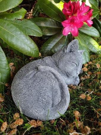 Gartenstatue Katze, Beton