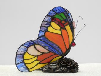 Schmetterlingslampe im Tiffany-Stil – Stimmungslampe – farbenfroh