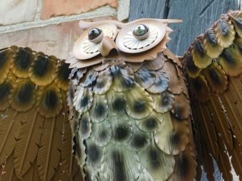 Sculptuur Uil XL - Wanddecoratie - Metaal