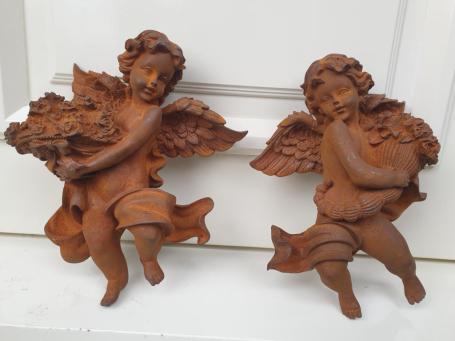 gietijzeren engelen , engel , muurdecoratie