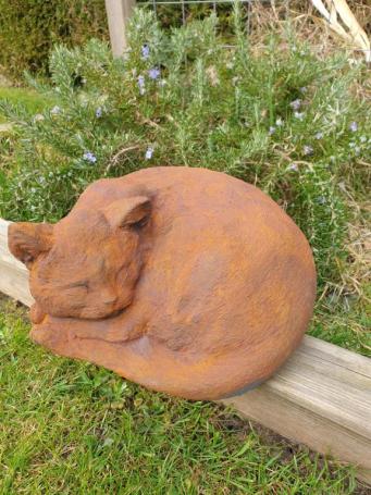 kat ,poes , tuinbeeld charlot