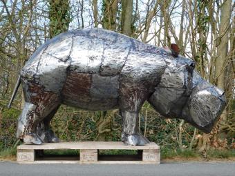 Nilpferd ''Nilo'' XXL - 105 x 190 cm - Handarbeit & Unikat