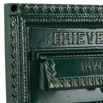 Nostalgischer Briefkasten als Wandbild – Grün – 40 x 35 cm – Aluminium