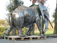 Olifant XXL - uniek object - volledig metaal