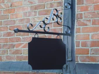 Uithangbord Zwart - 75 cm - Rechthoekig - IJzer