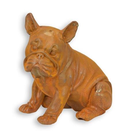 Gietijzeren tuinbeeld hond , bulldog