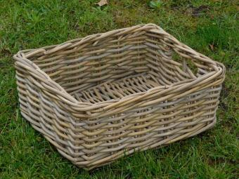 Vintage Rieten Mand – 40 x 35 cm – Landelijke Opbergmand