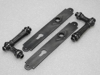 Türbeschlagset – Oxford-Türgriffe + Prestige PC 92-Türplatten – Gusseisen, verzinkt