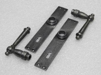 Set Deurbeslag - Klinken York + Deurplaten Blanco BB 72 - Gietijzer Verzinkt