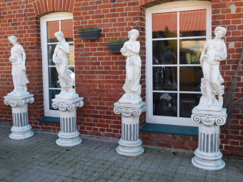 Set Vier Jaargetijden op Sokkel - 170 cm - Steen