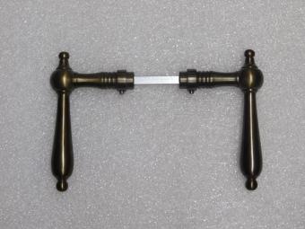 Klassisches Türgriffset – Dunkel patiniertes Messing