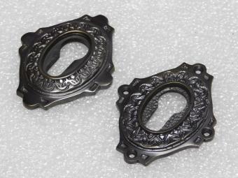 Set Veiligheidsrozetten PC - Donker Gepatineerd Messing