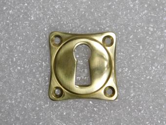 Schlüsselrosette BB - Quadratisch – Messing