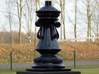 Sockel für Außenleuchte – 46 cm – Schwarz – Aluminium