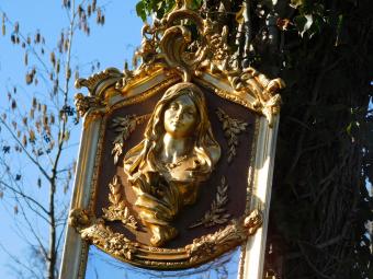 Vintage Spiegel in Louis XVI-stijl - 175 cm - Goudkleurig