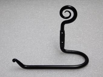 Toilettenpapierhalter, schwarz – 17 x 24 cm – Gusseisen
